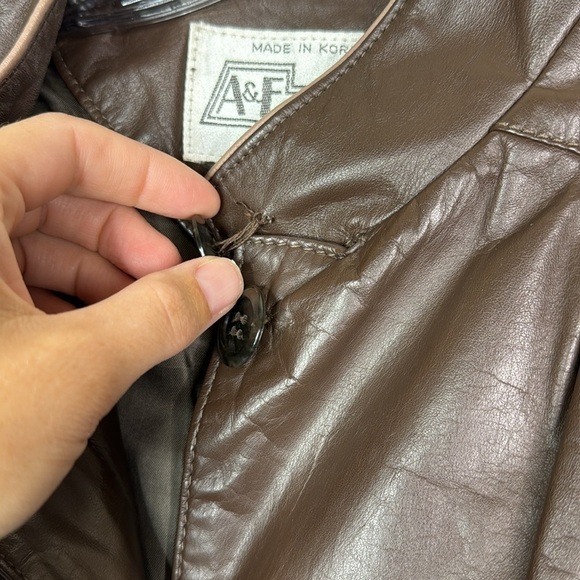 Vintage A&F Originals Brown Trench Jacket Size 8 - Picture 11 of 14